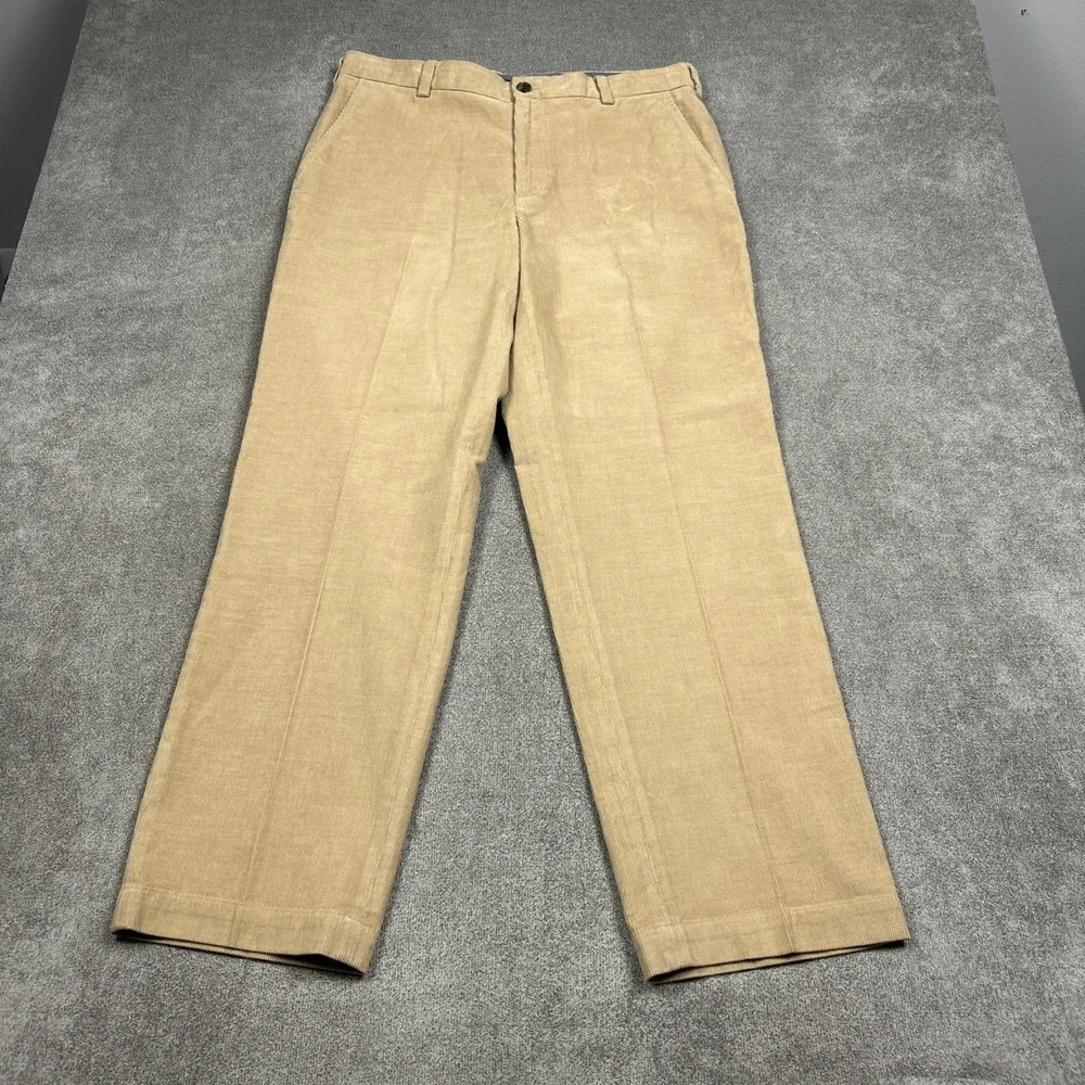Brooks Brothers Pants Mens 36x30 Fits 35 Brown Corduroy Clark Fit Cord Trousers
